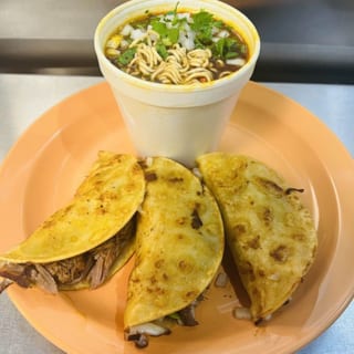 Tacos Birria (3) with Ramen
