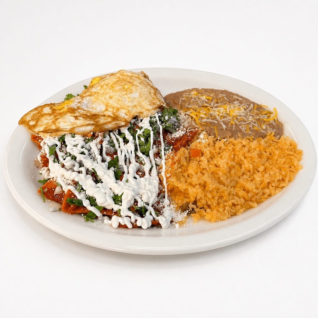 Chilaquiles with Eggs.