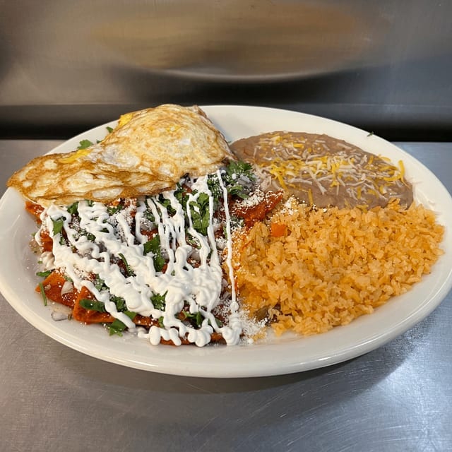 Chilaquiles with Eggs.