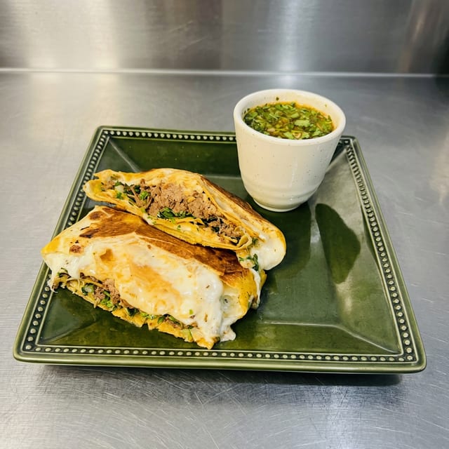 Quesa Tostada w/ Consome.
